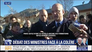 Parcoursup échange tendu pour JeanMichel Blanquer à Briançon [upl. by Nielson]