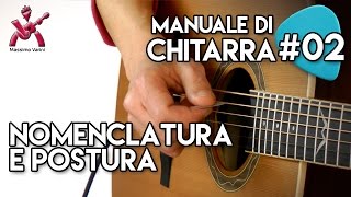 Lezione 02  imbracciamo la chitarra  nomenclatura e postura Manuale di Chitarra nuova edizione [upl. by Selina]