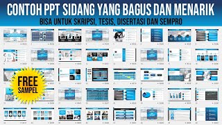 Contoh PPT Sidang Skripsi Tesis Disertasi yang Bagus Menarik [upl. by Tteraj450]