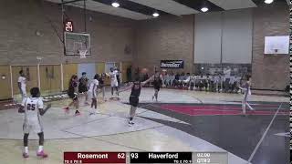 Rosemont Mens Basketball vs Haverford College [upl. by Elatsyrc256]