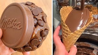 So Yummy Chocolate MELTED Cake Recipe  Oddly Satisfying Chocolate Cake Video Compilation  MrChef [upl. by Ennovehc945]