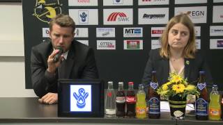 Pressekonferenz Spiel Krefeld Pinguine  Schwenningen 27112016 [upl. by Lovich]