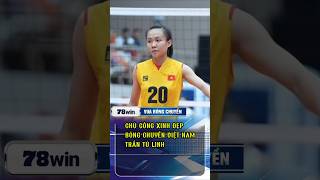 Trần Tú Linh chủ công xinh đẹp của bóng chuyền VN sports volleyball bongchuyen thethao [upl. by Ahsaetan]