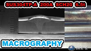 ステンレス配管 裏波溶接 マクロ試験Stainless steel piping Macro etching test [upl. by Kalin5]