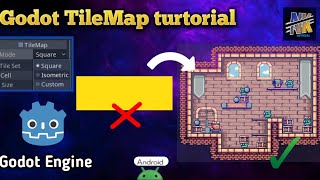 Using tilemaps in Godot  Godot mobile engine tutorial  Godot 4 [upl. by Steiner]