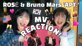 ENG SUB ROSÉ amp Bruno Mars ’APT‘ MV REACTION l 아파트에서 소맥 한잔 [upl. by Tabib]