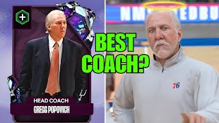 FREE DARK MATTER GREGG POPOVICH COACH REVIEW IN NBA2K24 MyTeam DOES HIS BOOST HELP YOUR SQUAD [upl. by Frida]