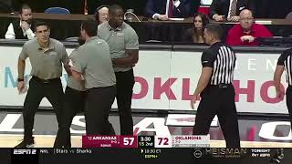 Arkansas Musselman Ted Up and Ejected THEN Loses His Chiz vs OU [upl. by Enilorac552]