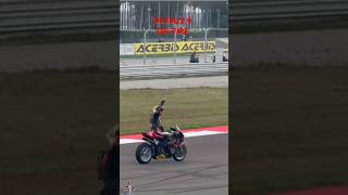 HATTRICK WINS Danilo Petrucci at race2 Cremona sbk danilopetrucci cremonasbk hattrickwins [upl. by Simdars]