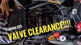 Valve Clearance R25  R25  motovlog  Service [upl. by Alper]