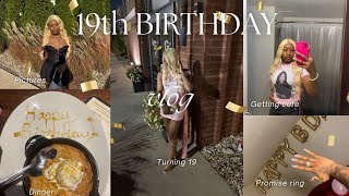 19th BIRTHDAY VLOG PICTURES PARTY DINNER BDAY SURPRISE “I GOT A PROMISE RING” [upl. by Rebmat]