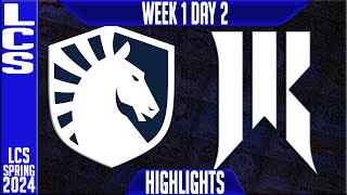 TL vs SR Highlights  LCS Spring 2024 Week 1 Day 2  Team Liquid vs Shopify Rebellion [upl. by Christmann513]