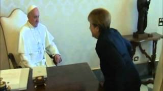 Bundeskanzlerin A Merkel  Audienz bei Papst Franziskus [upl. by Hutton]