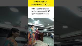 I wrote IB Afcat CDSRBI exam also Srishti Dabas AIR 06 UPSC 2023 upsc ias ips iasmotivation [upl. by Winer93]