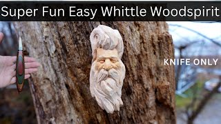 Awesomely Fun Whittle Wood SpiritBeginner Woodcarving TutorialFather Time [upl. by Sharlene]