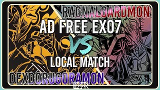 DexDorugoramon vs Ragnaloardmon Digimon TCG EX7 Local Match Match Commentary Ad Free [upl. by Ahtelat]