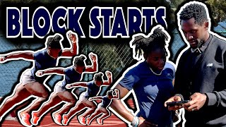 18YearOld Olympians Block Start Training ft Adaejah Hodge [upl. by Oigroig702]