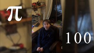 Reciting 100 Digits of Pi  3rd Grade [upl. by Irbmac]