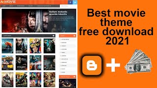 Best Movie Website Best Blogger Template 2021movie theme free download  blogger tutorial [upl. by Seravaj]