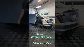 How to wrap a quarter panel with calendered film This is Vinyl Frog Metallic Kaitoke Green wrap [upl. by Trever]