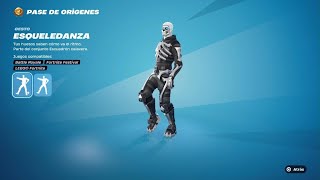 Fortnite pase origenes el gesto esqueledanza [upl. by Erving]