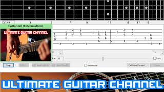 Guitar Solo Tab Cottontail  Duke Ellington Intermediate [upl. by Adiesirb]