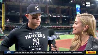 Aaron Judge discusses 62nd home run with Meredith Marakovits [upl. by Nostaw]