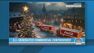 CocaCola sparks AI generated commercial controversy [upl. by Anidene]