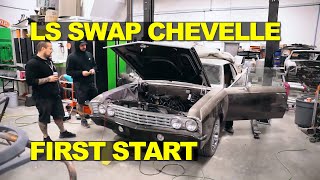 LS Swap Chevy Chevelle First Start [upl. by Oivaf]