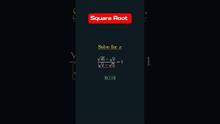 Hard Square Root Equation Solution for 10th Grade [upl. by Niletac453]