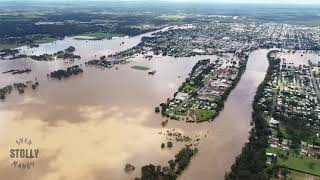 Maryborough Floods 01 March 2022 drone footage [upl. by Ynner]