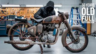 Restoration Rusty Old Motorcycle  Old Bullet Full Restoration  Royal Enfield Restored 🔴 [upl. by Anovahs982]