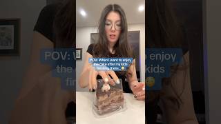 When I want to enjoy the cake after my kids finishing theirs🤪 funnyvideo comedy relatable lol [upl. by Garibull]