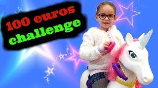 100 EUROS challenge 💶 qua t elle acheté⁉ [upl. by Nnaylloh676]