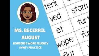 August  Nonsense Word Fluency NWF [upl. by Nylehtak]