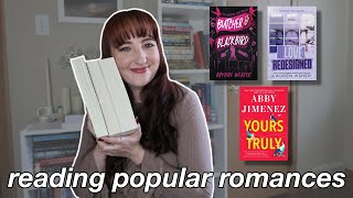 reading popular romance books 🔪👩🏻‍⚕️💜 spoiler free reading vlog📚 [upl. by Gnurt]