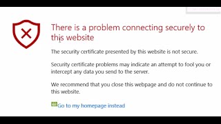 How to fix There is a problem connecting securely to this website in Microsoft Edge [upl. by Drofnil289]