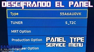 Conoce el Panel Samsung TV Panel Type Menú de Servicio qled mu6100 nu6100 ru7100 nu8000 [upl. by Cale]