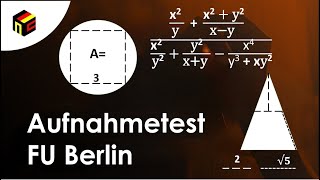 Mathe Aufnahmetest Studienkolleg FU Berlin [upl. by Vivi]