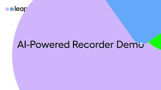 AIPowered Recorder Demo [upl. by Galatia466]