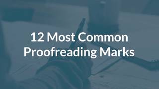 12 Common Proofreading Marks and What They Mean [upl. by Tjon211]