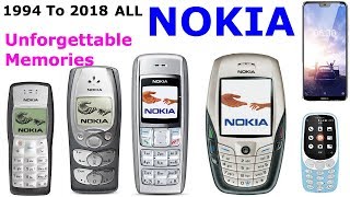 Nokia unforgettable memory  ALL Nokia Mobils 1994 to 2018 [upl. by Hourigan]