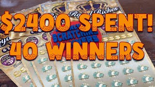 40 Winning Tickets ‼️ 2400 in Royal Riches California Lottery Scratchers live shorts winners [upl. by Hallock]