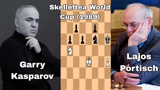 Skelleftea World Cup 1989 Lajos Portisch vs Garry Kasparov [upl. by Noreht471]