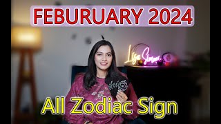 FEBRUARY 2024 Horoscope   February 2024 Monthly Prediction All 12 RashiZodiac Tarot [upl. by Debera777]