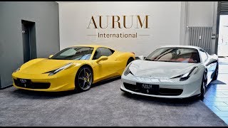 FERRARI 458 ITALIA GIALLO MODENA FULL CARBON Walkaround by AURUM International [upl. by Crispin]