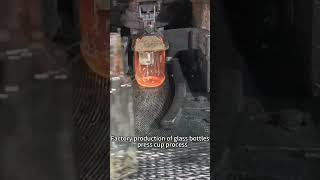 Factory production of glass bottles  press cup process [upl. by Bauske230]