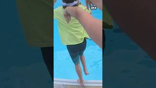 Epic Pool Push Prank SOAKED prank funny laugh reaction viral shorts [upl. by Ylliw]