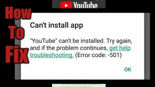 How to fix youtube update error 501 [upl. by Enisaj]