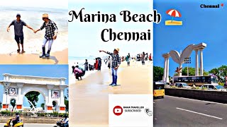 MARINA BEACH CHENNAI 🏖️ travellife travelvlog travelblogger chennai marinabeach touristplace [upl. by Herod]